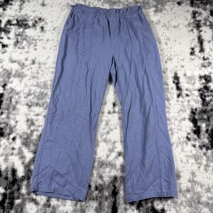 Love Tree Pants Womens‎ Size Large Blue Wide Linen Viscose Pull On Hippie